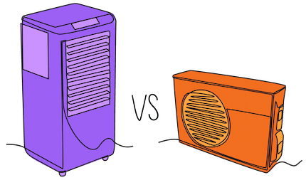 illustration of a Heat pump and air conditioner