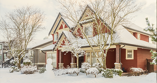 Winter house scene