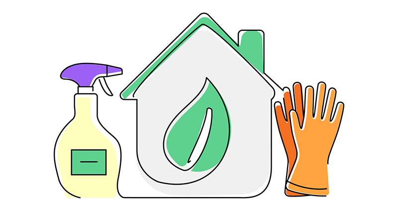 green cleaning illustration