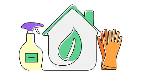 green cleaning illustration