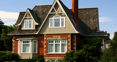 Photo of exterior of a Tudor home