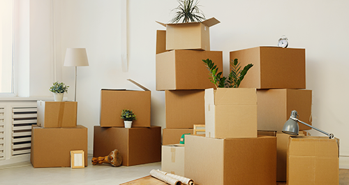 Moving boxes and packing materials